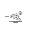 Nuevo Modelo de Henson Acero Inoxidable Puro Incrustado de Circonita Versión Extendida Rosca Interna Tornillo Perno para Cartílago de la Oreja Perno para Labio Joyería para Piercing