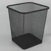 Cesto de Papel de Hierro Forjado, Cubo de Basura Doméstico, Tamaños Grande, Mediano, Pequeño, Malla de Hierro Metálico, Redondo, Contenedor de Almacenamiento sin Tapa, Contenedor de Basura de Oficina