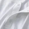 (Mismo Estilo para Hombres y Mujeres) Camisa Henry de Manga Corta de Algodón Peinado de Xinjiang Camiseta de Manga Corta con Cuello Henry Retro Americano Pesado