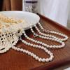 Collar de Conchas de 6 mm, Elegante Collar de Conchas de 45 cm Izquierda y Derecha