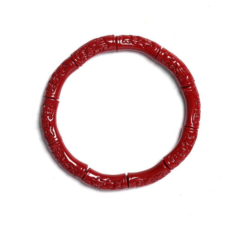 智贝主图_4朱砂随形手镯女吉祥如意天然原矿石紫金砂手串转运