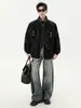 Chaqueta de Cuero PU Tangkez Estilo Americano High Street para Hombre, Chaqueta de Béisbol de Otoño, Ropa Elegante para Hombre, Dropshipping Transfronterizo