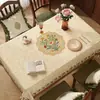 Mantel de lujo retro francés de alta gama 2025, impermeable, a prueba de aceite, lavable, resistente al calor, tapete para mesa, protector de escritorio