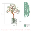 Árvore da Fortuna de Cristal Natural com 19 Bases de Vidro Cubo d'Água, Bacia de Tesouro para Casa e Escritório, Ornamento de Cristal Atrai-Riqueza