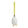 Conjunto de Escova de Vaso Sanitário de Silicone Criativo de Pato de Desenho Animado de Mergulho Patenteado Genuíno com Base para Uso Doméstico, Kit de Limpeza Montado na Parede