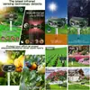 Repelente de Animais Alimentado por Energia Solar Mais Vendido Transfronteiriço, Repelente de Ratos com LED Piscante para Exterior, Repelente de Pássaros com Som de Alarme de Alto Volume