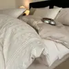 Juego de Cuatro Piezas Jacquard de Algodón Puro de 60 Piezas, Juego de Sábana y Funda de Edredón 100% Algodón Grado A, Ropa de Cama Nantong, Juego de Tres Piezas para Dormitorio de Primavera 4