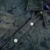 Ropa para Hombre Northern Limit Marca Americana de Moda 2025 Verano Nueva Camisa de Mezclilla de Manga Corta Lavada con Hojas para Hombre Camisa Desgastada para Hombre