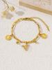 Pulsera de moda de acero de titanio con personalidad hip-hop redonda de marca coreana ins viento frío estudiante novias pulsera al por mayor