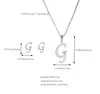 Ins comercio exterior transfronterizo acero inoxidable 26 letras inglesas color no se decolora pendientes colgante conjunto de joyería de acero de titanio