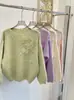 Tricô Floral Tridimensional para Indústria Pesada 2026 Outono/Inverno Novo Estilo Coreano Suave Macio Fofo Suéter Pulôver para Mulheres Tendência