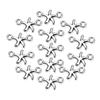 Europa y Estados Unidos transfronterizo 16x 9mm retro aleación de zinc plata antigua estrella de mar doble colgante conector diy accesorios para joyería al por mayor