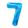Separado de 40 pulgadas EE. UU.. globo de película de aluminio número 0-9 color dorado y plateado azul en polvo cuerpo delgado decoración de fiesta