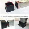 45mm Cuadrado Exterior Caucho Acero Inoxidable Tubo Cubre Pies Plástico Suave Exterior Mesa y Silla Cubierta Protectora para Pies Cubierta para Tubo Cuadrado