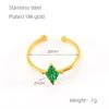 Anillo geométrico transfronterizo nuevo de acero inoxidable con incrustaciones de circonita Europa y Estados Unidos Joker acero titanio lujo ligero anillo de dedo para la vida en stock al por mayor
