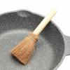 Cruce fronterizo coco Sartén marrón Sartén antiadherente Cepillo de sartén Mango de madera Cocina sin aceite Cepillo de madera Cepillo para sartén Cepillo para sartén Artefacto Cepillo de mango largo Cepillo para sartén cepillo