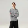 Diosa Temperamental~Suéter de Cachemir con Capucha Ropa de Punto de Cachemir para Mujer Otoño Invierno Estilo Perezoso Tejido Cálido Capa Base Holgada