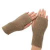 Guantes Otoño e Invierno Cálidos de Lana de Medio Dedo Tejidos Guantes de Moda Versátiles para Teclado Famosos de Internet Unisex Pulsera Moda