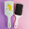 Pente Quadrado Fofo de Desenho Animado de Pônei com Almofada de Ar para Alisar e Proteger o Cabelo, Dar Volume e Massagear