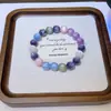 Pulseira Arco-Íris Multicolorida para Mulheres, Design de Luxo Leve Estilo Ins, Mica de Sete Cores, Toque de Alto Padrão, Pulseira que Atrai Sorte