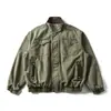 Yidao Vintage 2026 Otoño Nuevo Retro Japonés Lavado Desgastado Holgado Melard Cuello Alto Chaqueta de Trabajo para Hombre