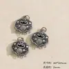 Série Pingente de Prata Panax Notoginseng Cadeado da Paz, Cadeado da Fortuna, Fruto da Vida (Cabaça) Pulseira Artesanal Retrô, Materiais para Acessórios de Miçangas DIY Feitos à Mão