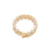 Pulseira Europeia e Americana Transfronteiriça com Diamantes Incrustados, Irregular, Multicamadas, Contas e Pérolas, Pulseira Fashion e Elegante, Joia de Luxo Leve e de Alta Qualidade