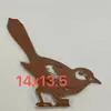 Exclusivo transfronteiriço para decorações de jardim de 6 pássaros enferrujados ao ar livre, ornamentos de estátua de silhueta de pássaro de metal de ferro para exterior