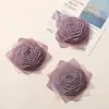 Versión coreana de organza seda brillante rosa rizado tridimensional DIY clip de tiburón hecho a mano broche accesorios para ropa accesorios