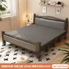 Cama plegable cama individual adulto simple 1.2 metros hogar cama pequeña 1.5 metros doble cama engrosada dormitorio tablero duro cama de arte en hierro