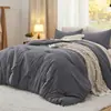 Juego de ropa de cama suave tamaño queen transfronterizo de Amazon apto para todas las estaciones, prelavado, edredón cómodo de primavera y otoño para hoteles