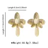 E15094 Pendientes de Resina con Forma de Gota de Agua de Moda Transfronterizos, Pendientes de Flor Martillada Tridimensionales de Lujo Ligero, Accesorios para Orejas de Gama Alta y Elegantes