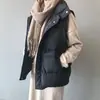 Colete de Algodão Feminino, Novo Estilo Inverno 2026, Versão Coreana, Jaqueta Curta de Algodão Emagrecedora, Roupa Exterior, Colete Acolchoado, Colete Estudantil