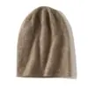 Chapéus de caxemira para outono e inverno para homens e mulheres, cor sólida tricotado estilo coreano versátil lã tricotada novo chapéu de cabeça quente para casal