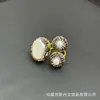 Anillo de Plata con Amatista Cruda Incrustada y Perla, Moderno y Personalizado, Nicho de Segunda Mano, Lujo Ligero, Joyería de Diamante de Punto de Gama Alta