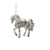 Pendente Decorativo de Árvore de Natal Cavalo Dourado Lindo Galopante Transfronteiriço Acrílico Presente de Feriado Chaveiro de Mochila