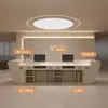 Balcão de Caixa de Aço Inoxidável, Balcão de Recepção Simples e Moderno para Salão de Beleza, Clínica Odontológica, Instituição de Treinamento, Empresa