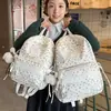 Mochila de Pana para Mujer, Estilo Coreano Ins Simple Casual para Estudiantes, Mochila Pequeña Ligera para Niña Linda
