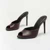 Sandalias de Tacón Alto Peep-Toe de Moda de 10 cm, Tacones Altos de Charol Elegantes y de Lujo Ligero para Mujer, Versátiles para el Uso Diario, Tacones Altos Finos, Transfronterizo