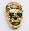 Broche de Calavera Mengzicai 2026 Halloween Joyería de Personalidad Exagerada Europea y Americana Broche de Calavera