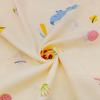 Fabricantes de tejidos estampados de algodón peinado Spot 32s, tejido de punto de algodón puro, gasa estampada para camisetas de ocio de primavera y verano.