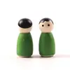 Juguetes de Graffiti Personalizados para Niños Niños y Niñas Figuras de Madera Pintadas a Mano Muñecas de Madera Coloridas Adornos Marioneta Decoración