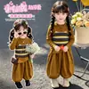 Conjunto de Roupa de Outono para Meninas 2026 Nova Moda Estilo Coreano para Meninas Pequenas, Conjunto Elegante de Duas Peças para Bebês Meninas na Primavera e Outono