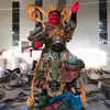 Producción de Estatuas de Bronce del Buda Wang Lingguan, Estatuas de Bronce Puro Doradas y Pintadas del Dios del Fuego Wang Lingguan por la Fábrica de Escultura en Bronce Hengbao Fa