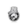 20,24 millones de broches de metal decorativos para ropa con forma de corazón y calavera gótica punk europea y americana del Festival Sagrado