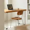 Escritorio de madera maciza estilo Bauhaus usado, adecuado para apartamentos pequeños, un escritorio de computadora de escritorio simple y minimalista, estación de trabajo y mesa estilo retro