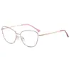 Gafas de lectura de marca BJYX, marco completo, caja de negocios, ultraligeras, ultratransparentes, de color sólido, de metal, de alta calidad, anti luz azul, espejo plano