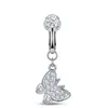 Pendientes sin perforación transfronterizos, Pinzas para orejas de mariposa con diamantes, Juego de 5 piezas, Anillos para ombligo sin perforación, Joyería personalizada para perforaciones