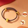 Pulseira do Zodíaco Vietnamita Shajin da Sorte Cobra Ano de Nascimento Corda Vermelha Pulseira de Casal Masculina e Feminina Pulseira de Couro Ano da Cobra