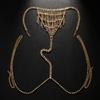 Explosões transfronteiriças corrente de cintura de strass com borlas multicamadas lingerie corrente corporal sexy de praia europeia e americana corrente corporal feminina